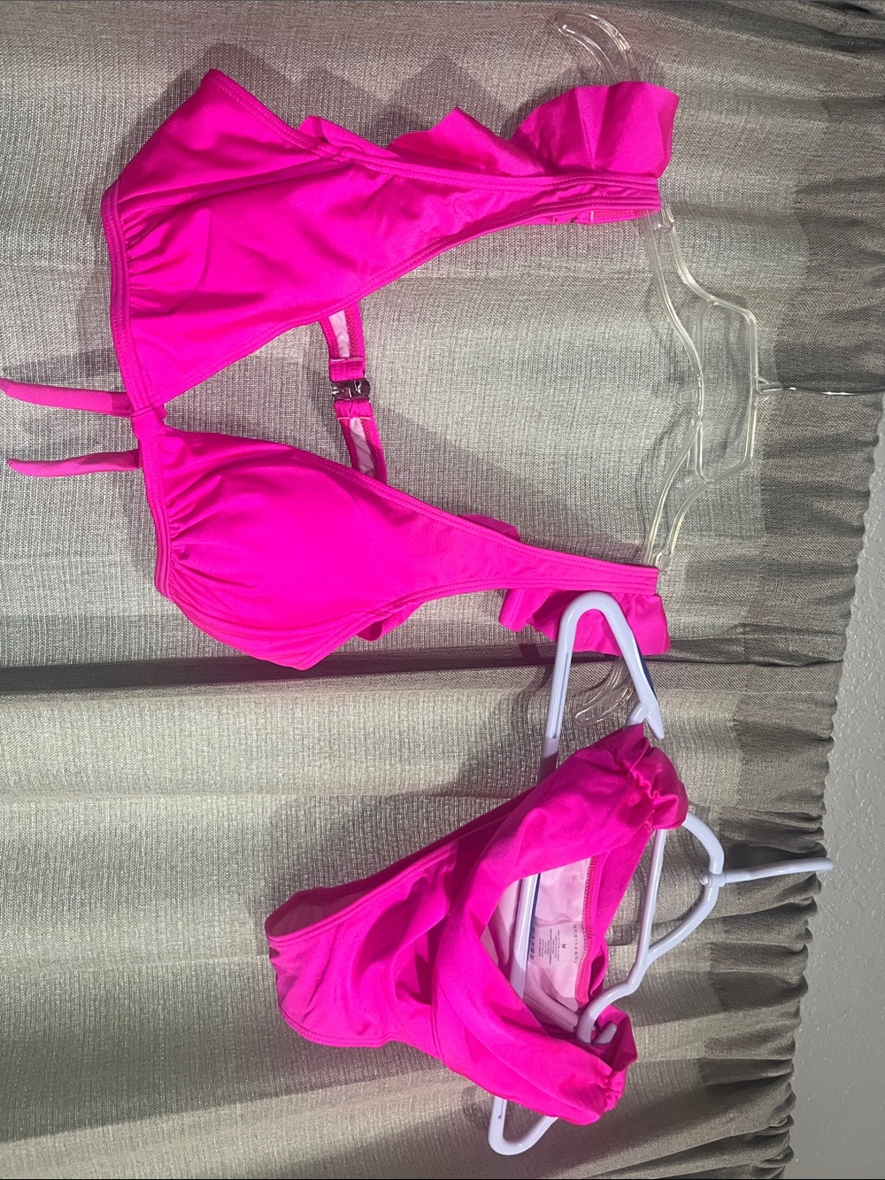 Women’s Hot Pink Bikini Set - Bralette Top & Classic Bottoms